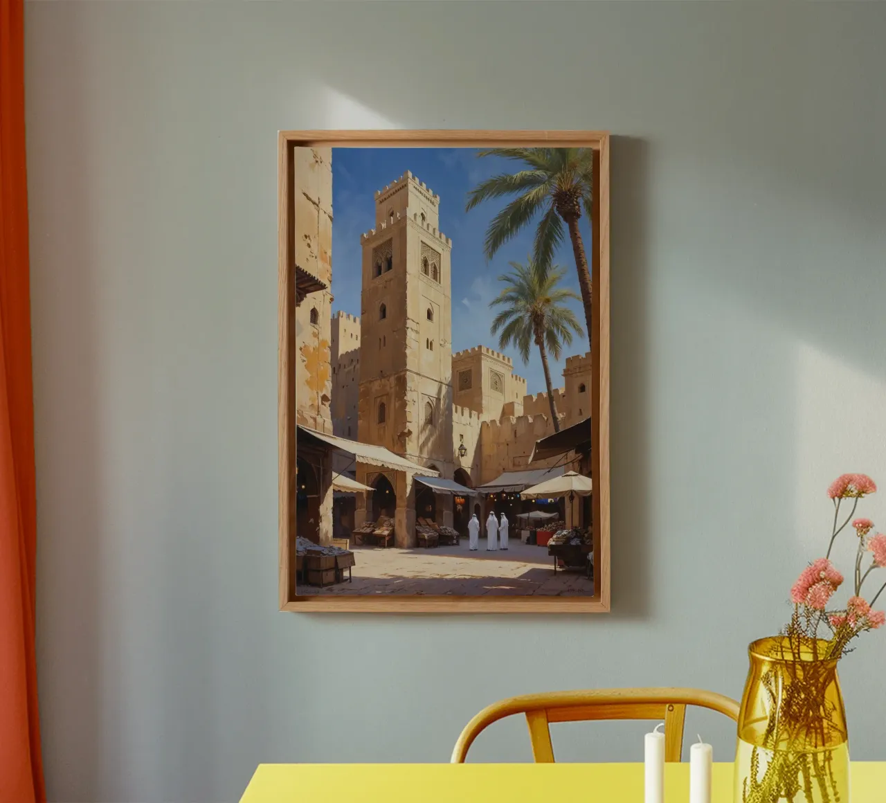 Sunlit Alleys of Al Fahidi tela con Cornice a cassetta da AlbertKlee