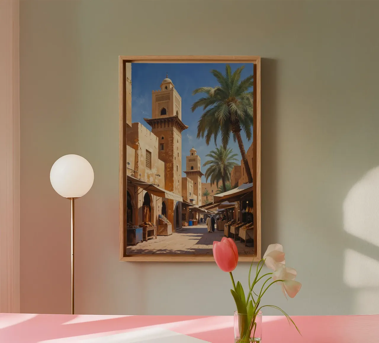Al Fahidi’s Bustling Souk tela con Cornice a cassetta da AlbertKlee