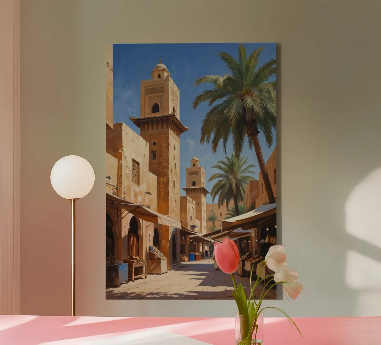 Al Fahidi’s Bustling Souk tela con Cornice a cassetta da AlbertKlee