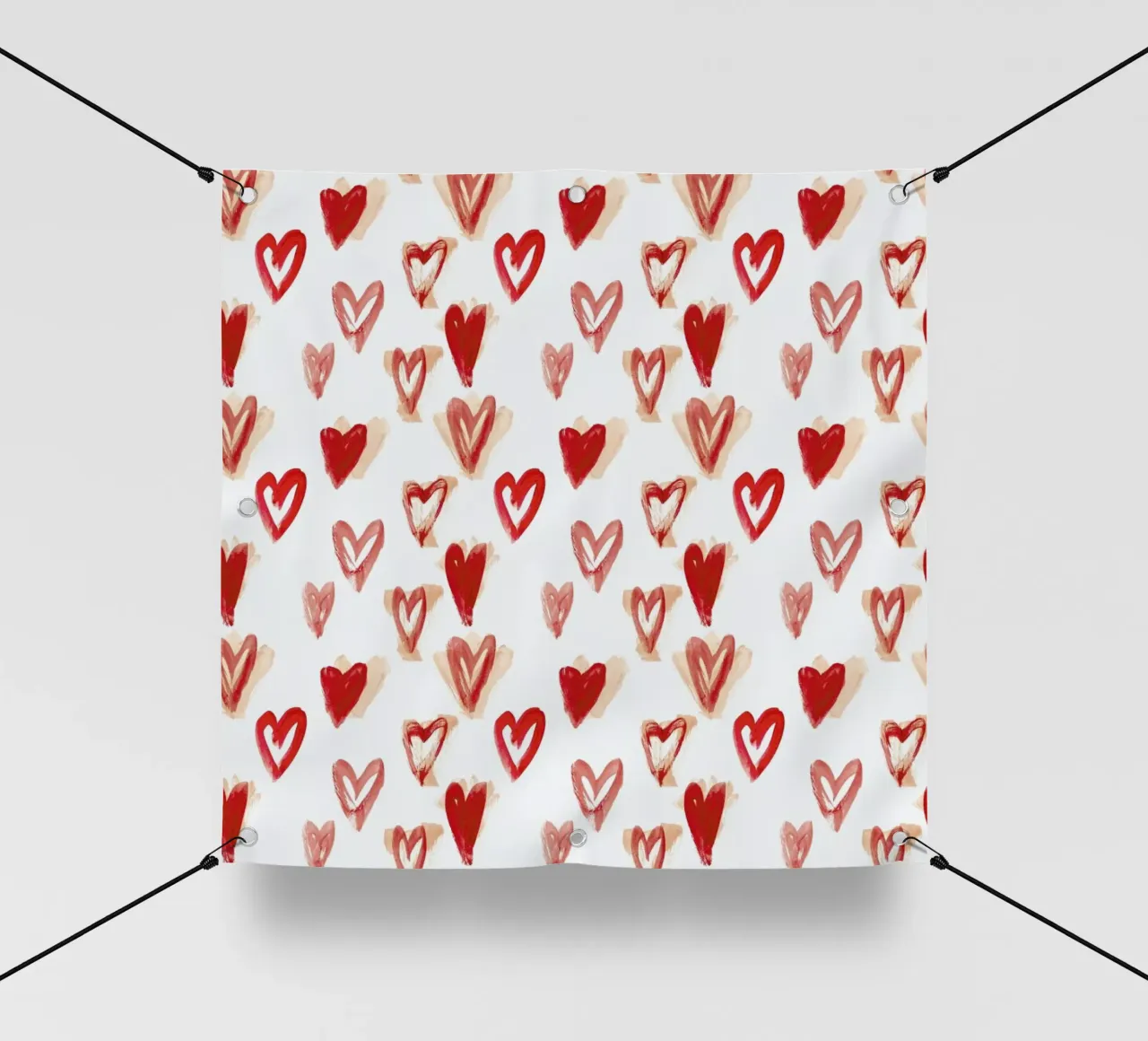 Raining Hearts telo in pvc da Farina Kuklinski