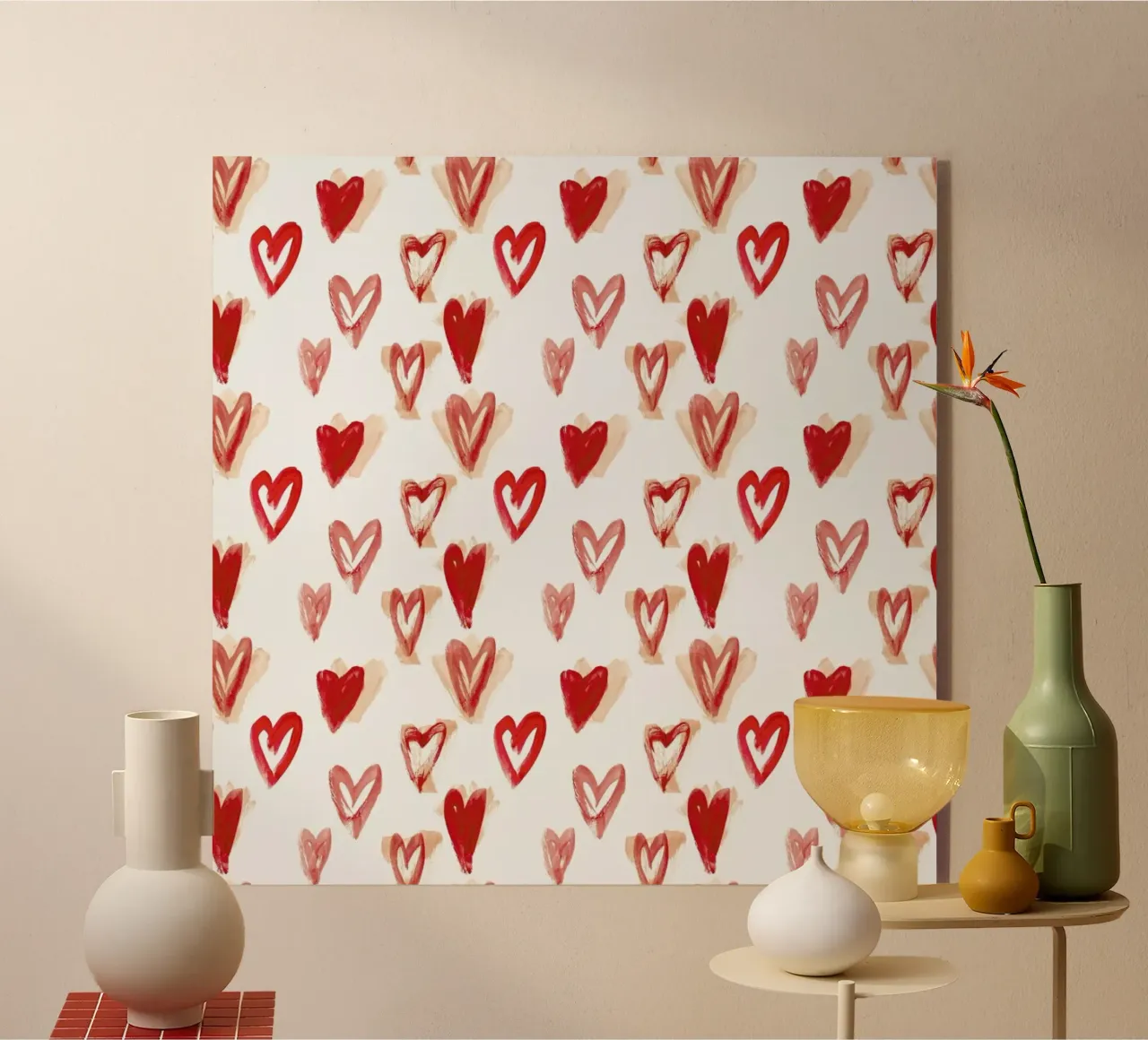 Raining Hearts plexiglass da Farina Kuklinski