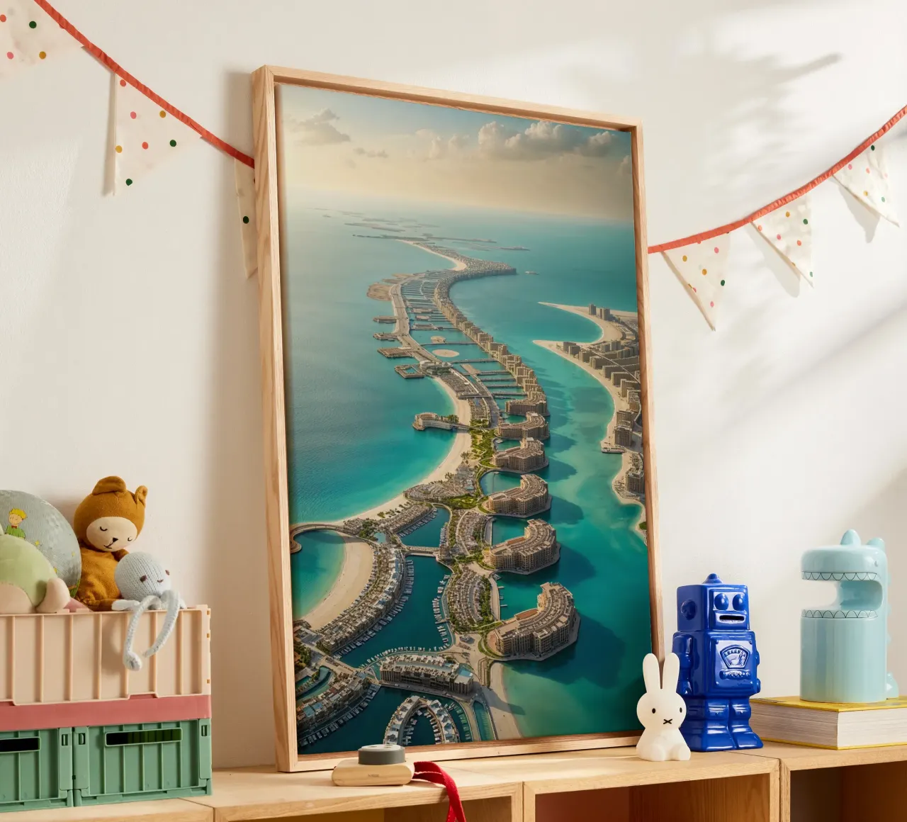The Future of Coastal Architecture in Dubai tela con Cornice a cassetta da AlbertKlee
