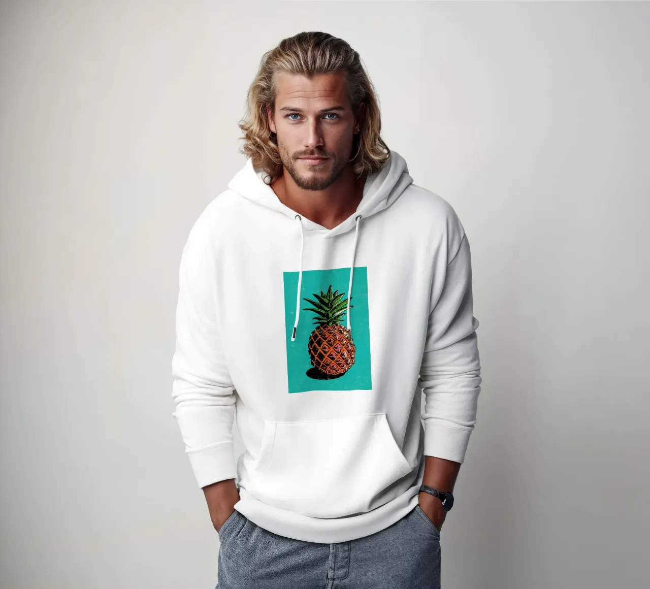 Pineapple felpa con cappuccio da Rocket68