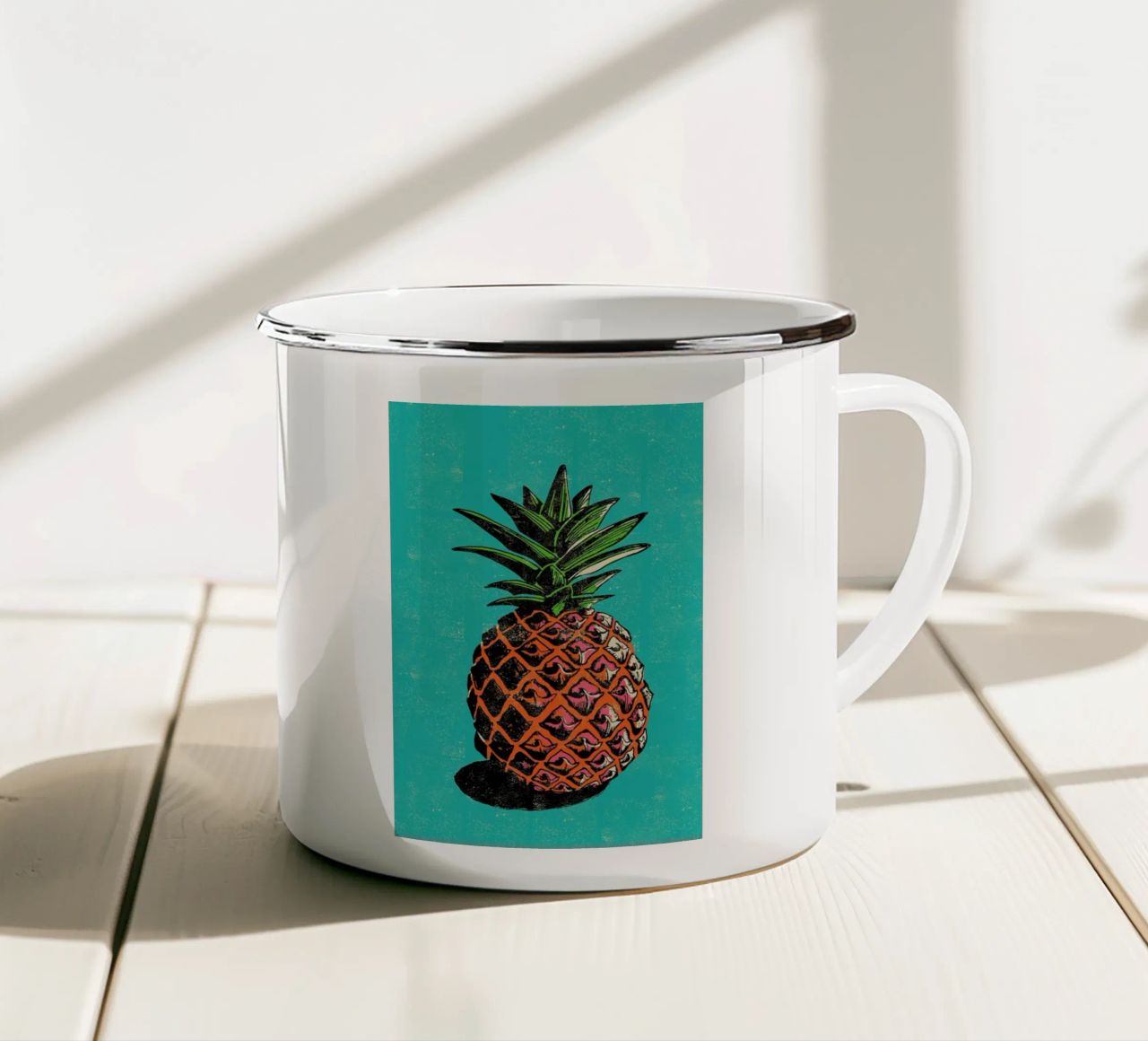 Pineapple tazza in smalto da Rocket68