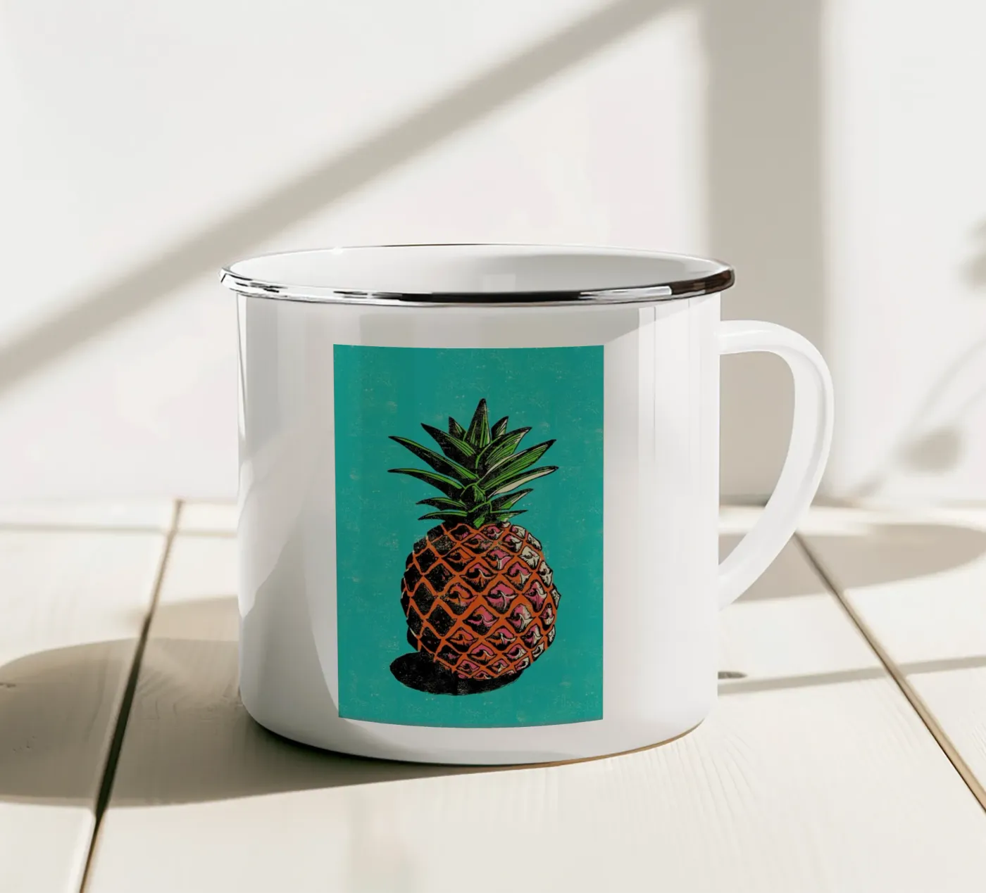 Pineapple enamel mug by Rocket68