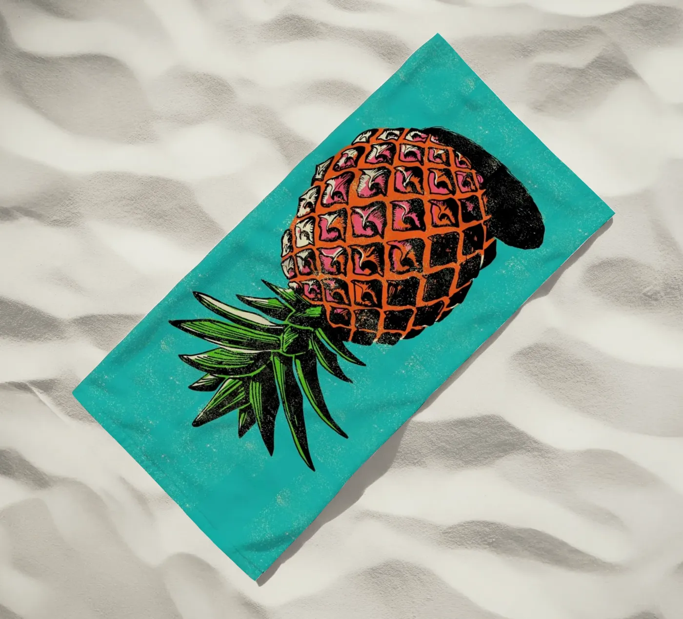 Pineapple beach towel by Rocket68
