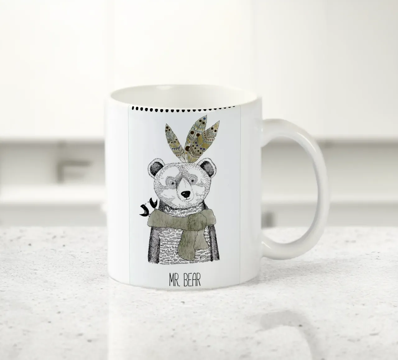 Mr Bear ceramic mug by Sabrina Ziegenhorn