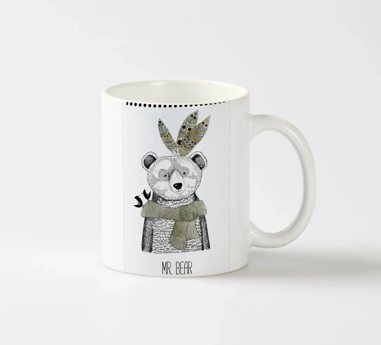 Mr Bear ceramic mug by Sabrina Ziegenhorn