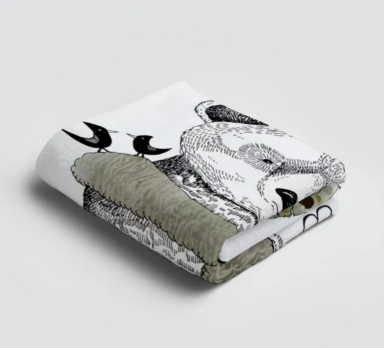 Mr Bear towel by Sabrina Ziegenhorn