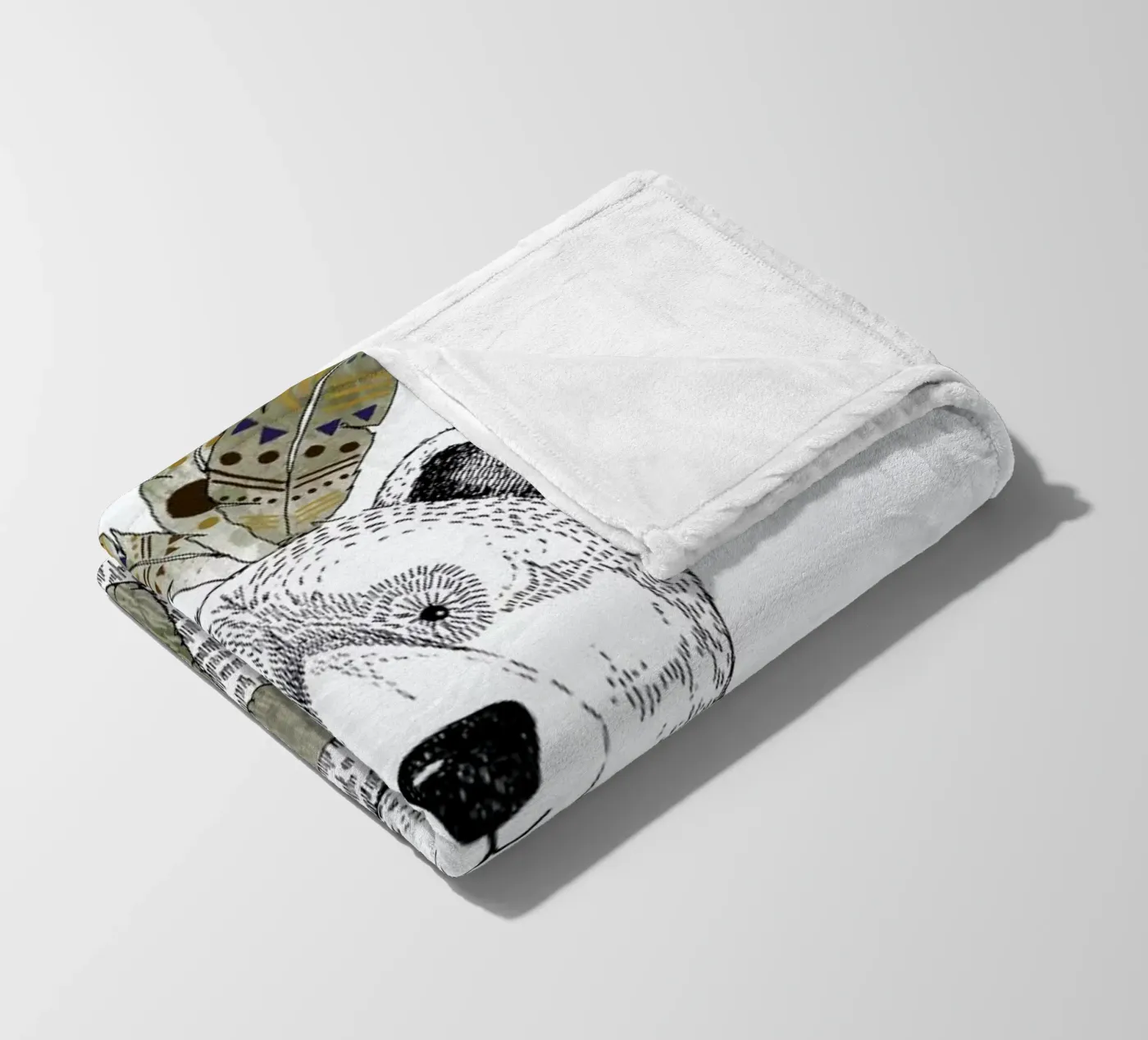 Mr Bear fleece blanket by Sabrina Ziegenhorn