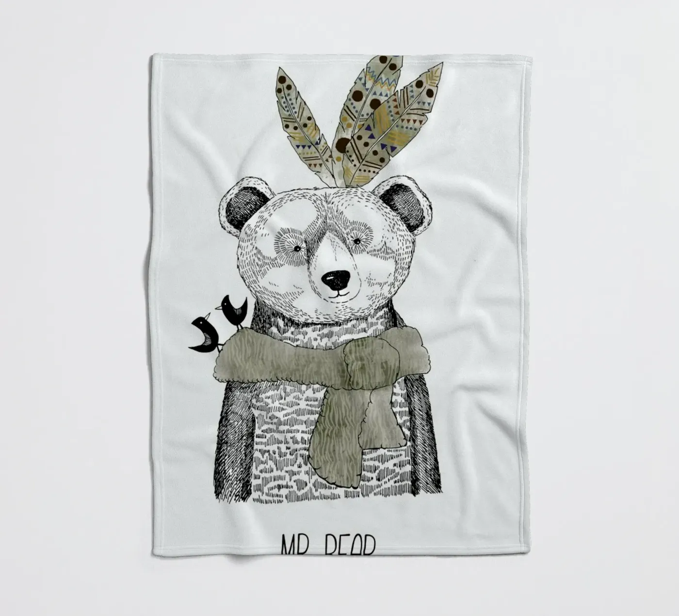 Mr Bear Fleecedecke von Sabrina Ziegenhorn