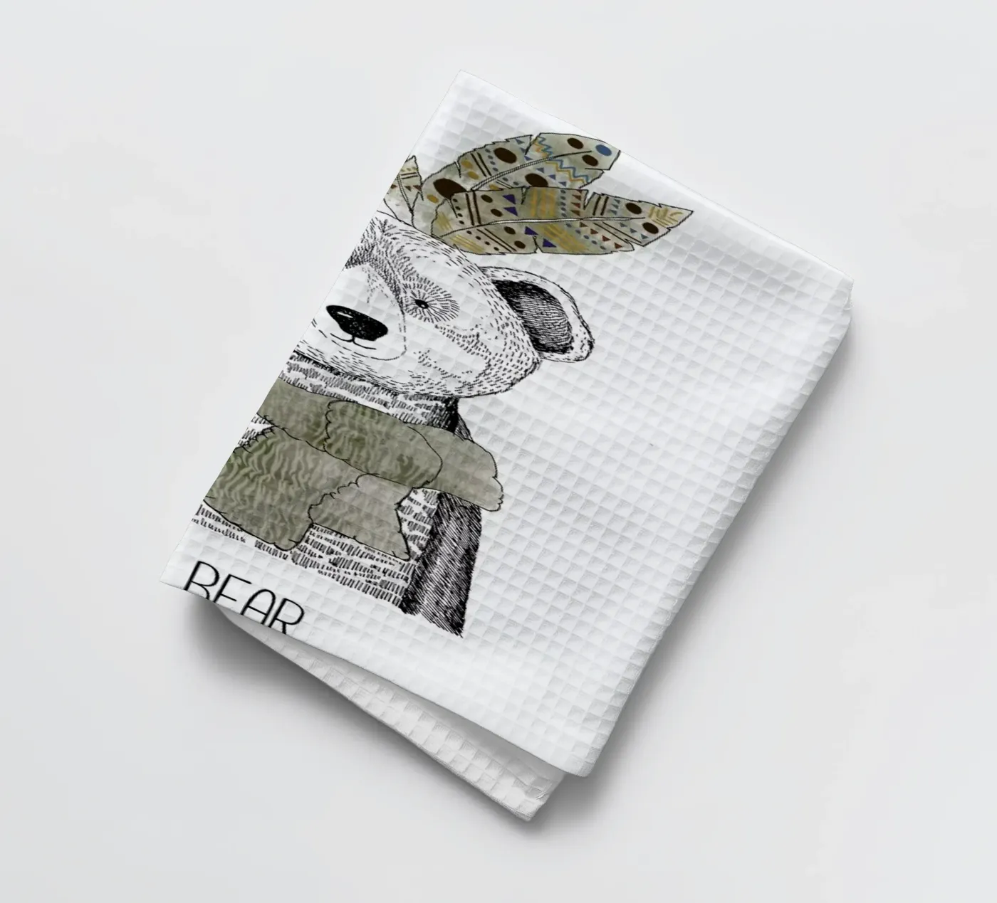 Mr Bear tea towel by Sabrina Ziegenhorn