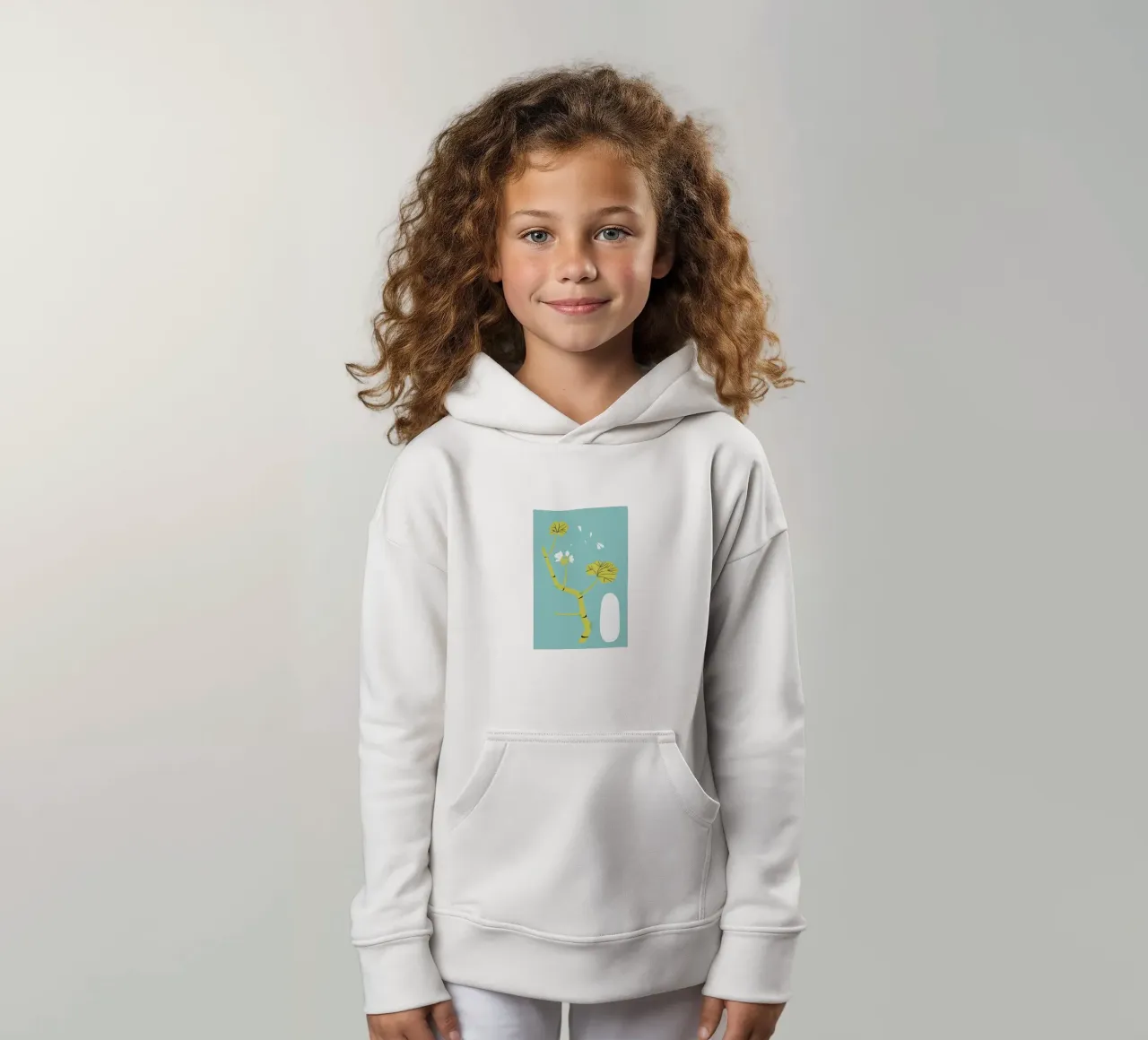 Geranium Blue kids hoodie by Monika Aichele
