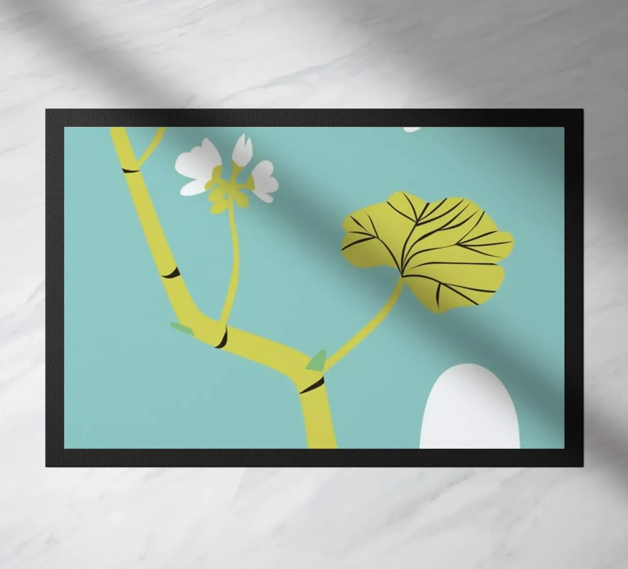 Geranium Blue deurmat van Monika Aichele