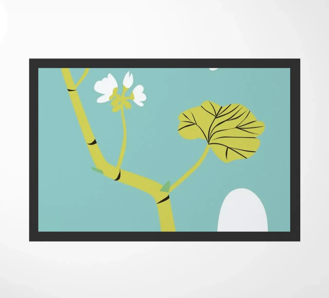 Geranium Blue deurmat van Monika Aichele