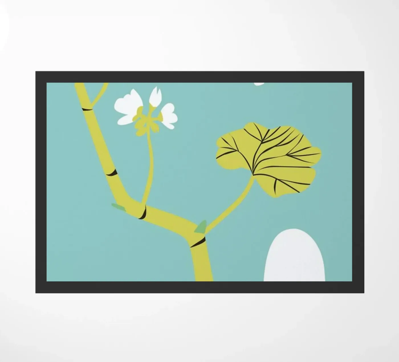 Geranium Blue doormat by Monika Aichele