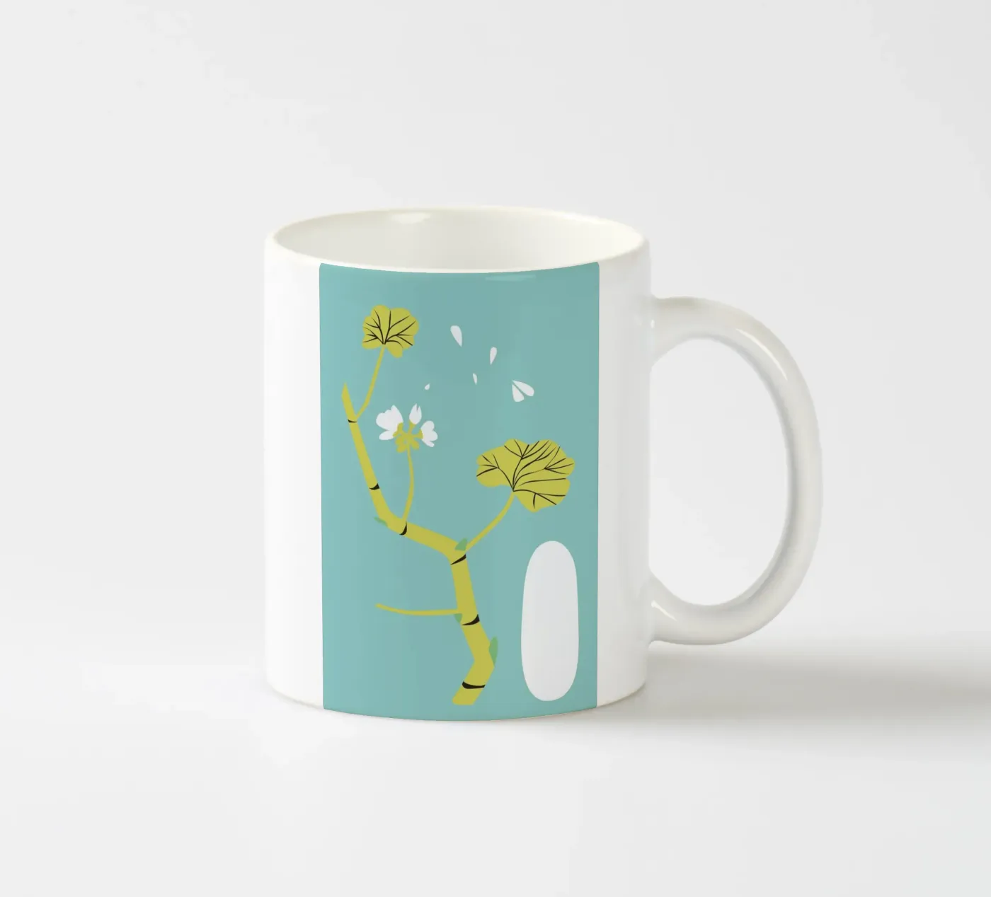 Geranium Blue ceramic mug by Monika Aichele