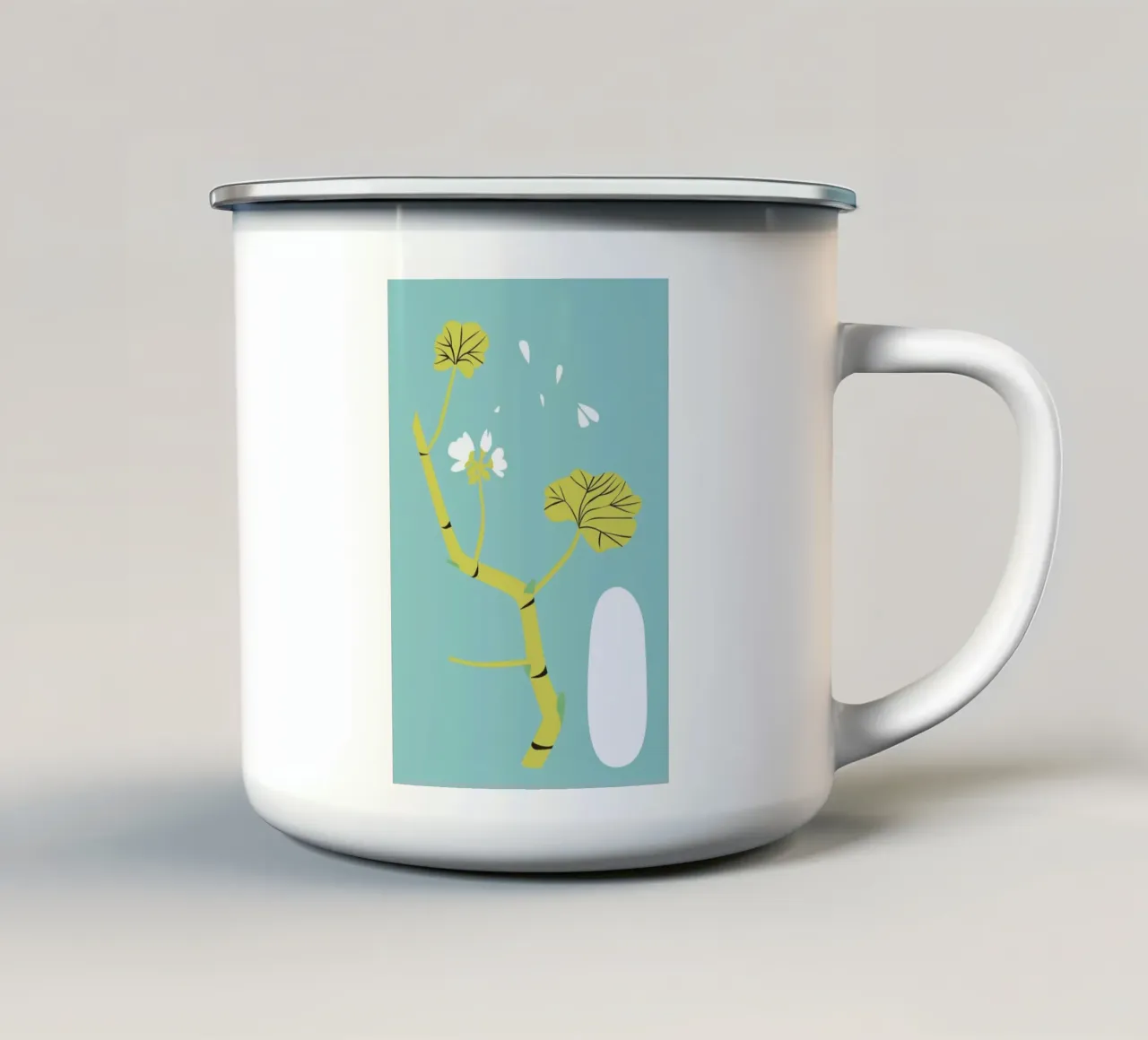 Geranium Blue tazza in smalto da Monika Aichele