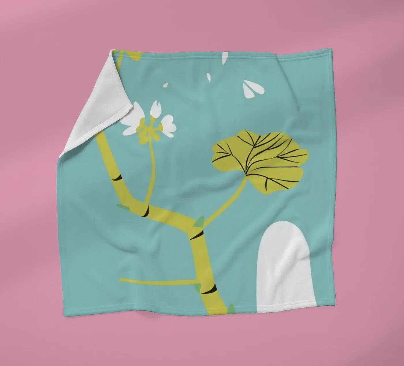 Geranium Blue Fleecedecke von Monika Aichele