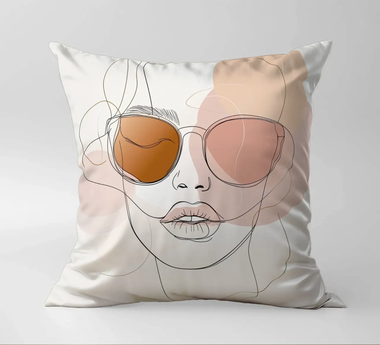 Womans face monoline cuscino da Synthaira