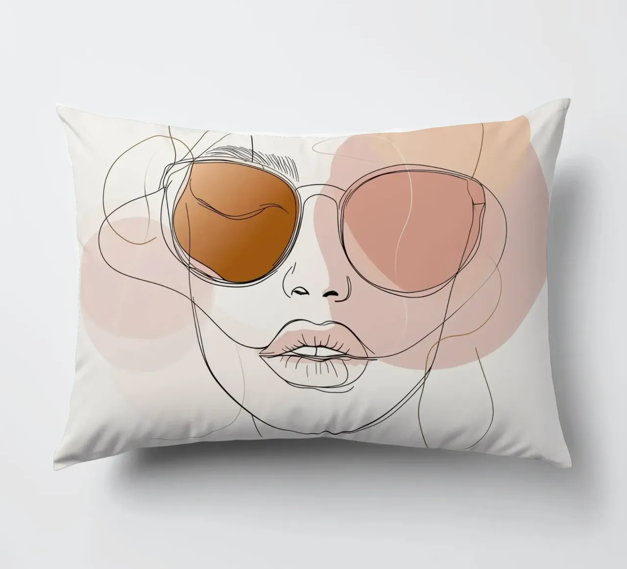 Womans face monoline cuscino da Synthaira