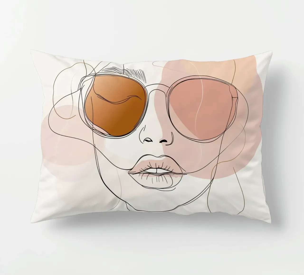 Womans face monoline cuscino da Synthaira