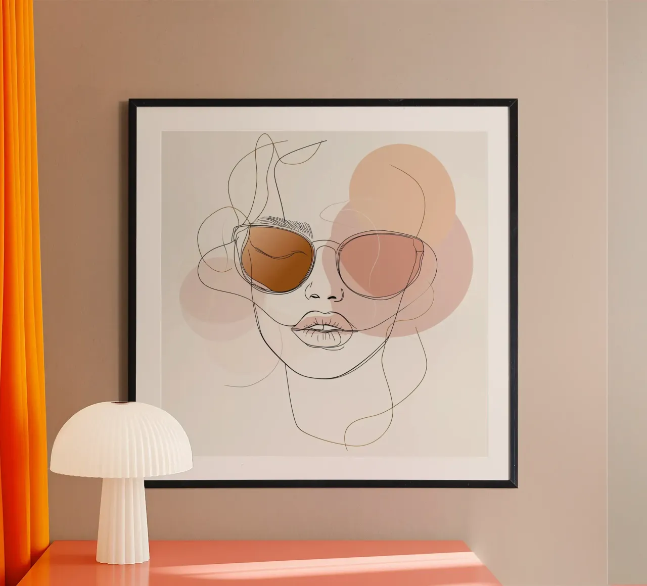 Womans face monoline poster da Synthaira