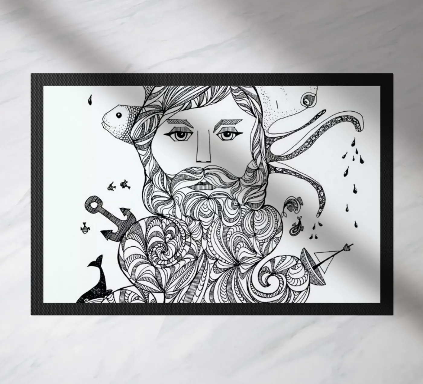 Aquarius deurmat van Sabrina Ziegenhorn