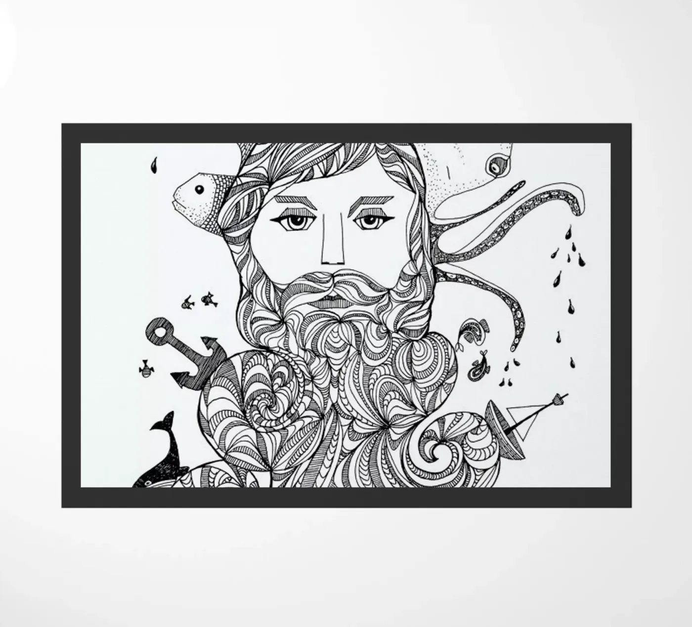 Aquarius deurmat van Sabrina Ziegenhorn