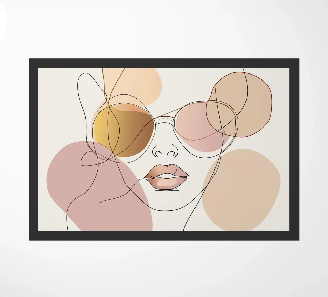Tinted sunglasses- Playful Abstract Face Line Art Print zerbino da Synthaira