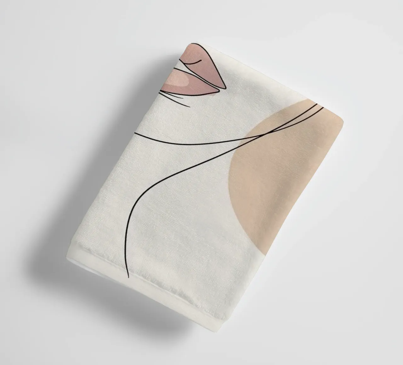 Tinted sunglasses- Playful Abstract Face Line Art Print asciugamano da bagno da Synthaira