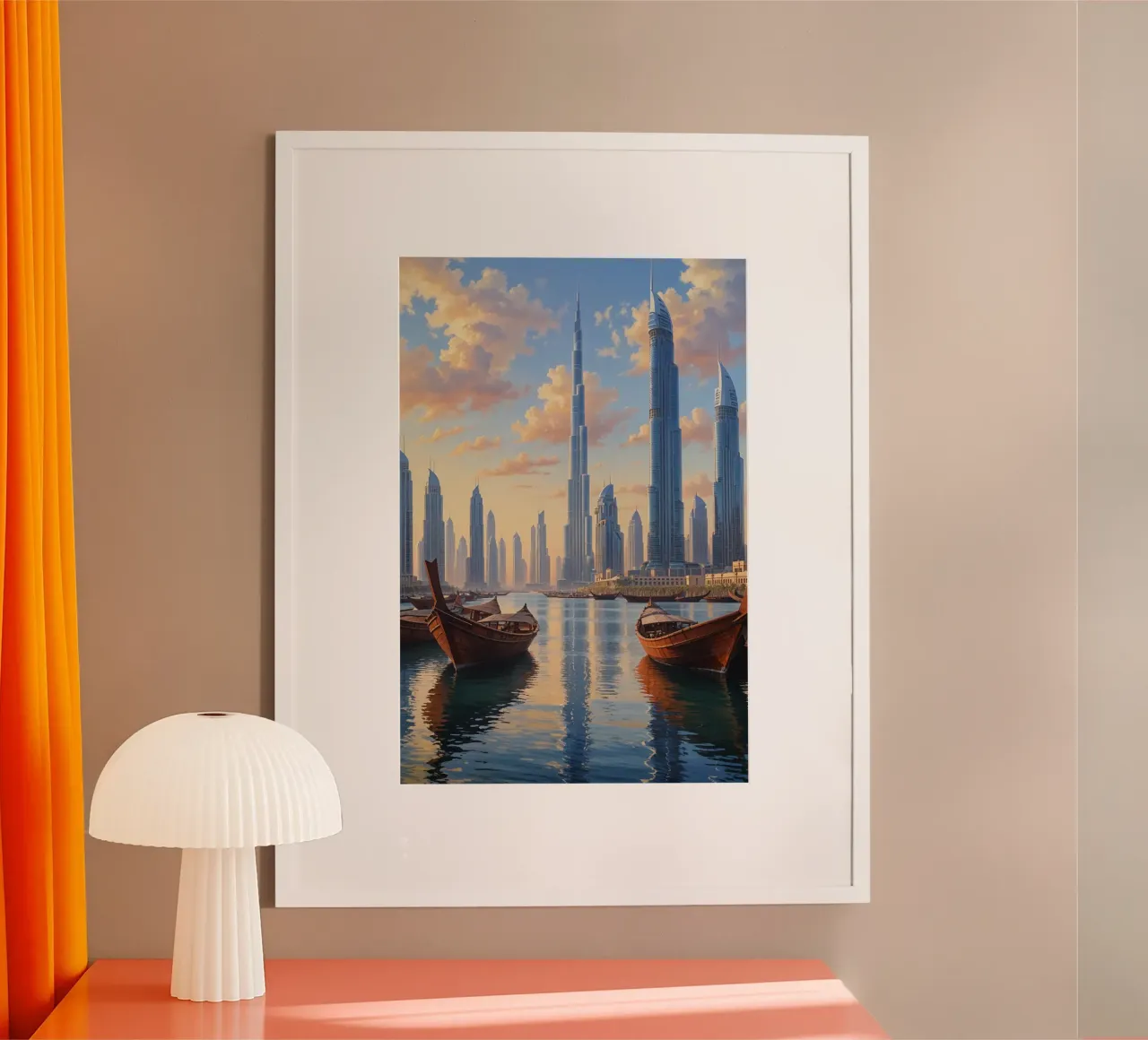 Golden Reflection of Dubai’s Skyline poster da AlbertKlee