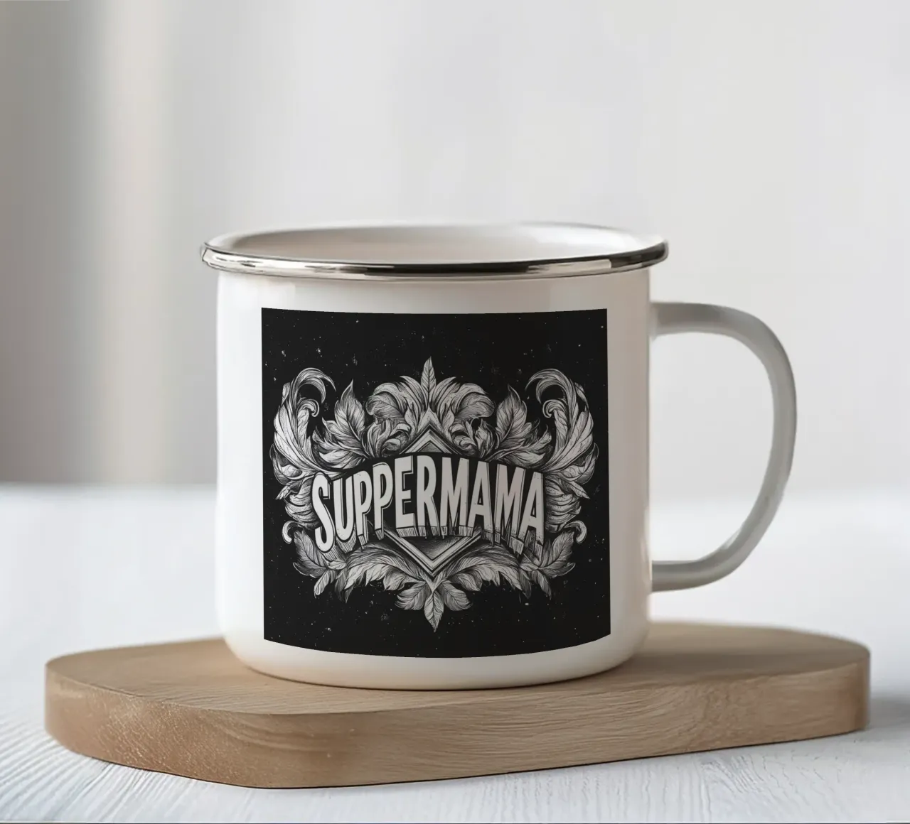 Supermama tazza in smalto da Synthaira