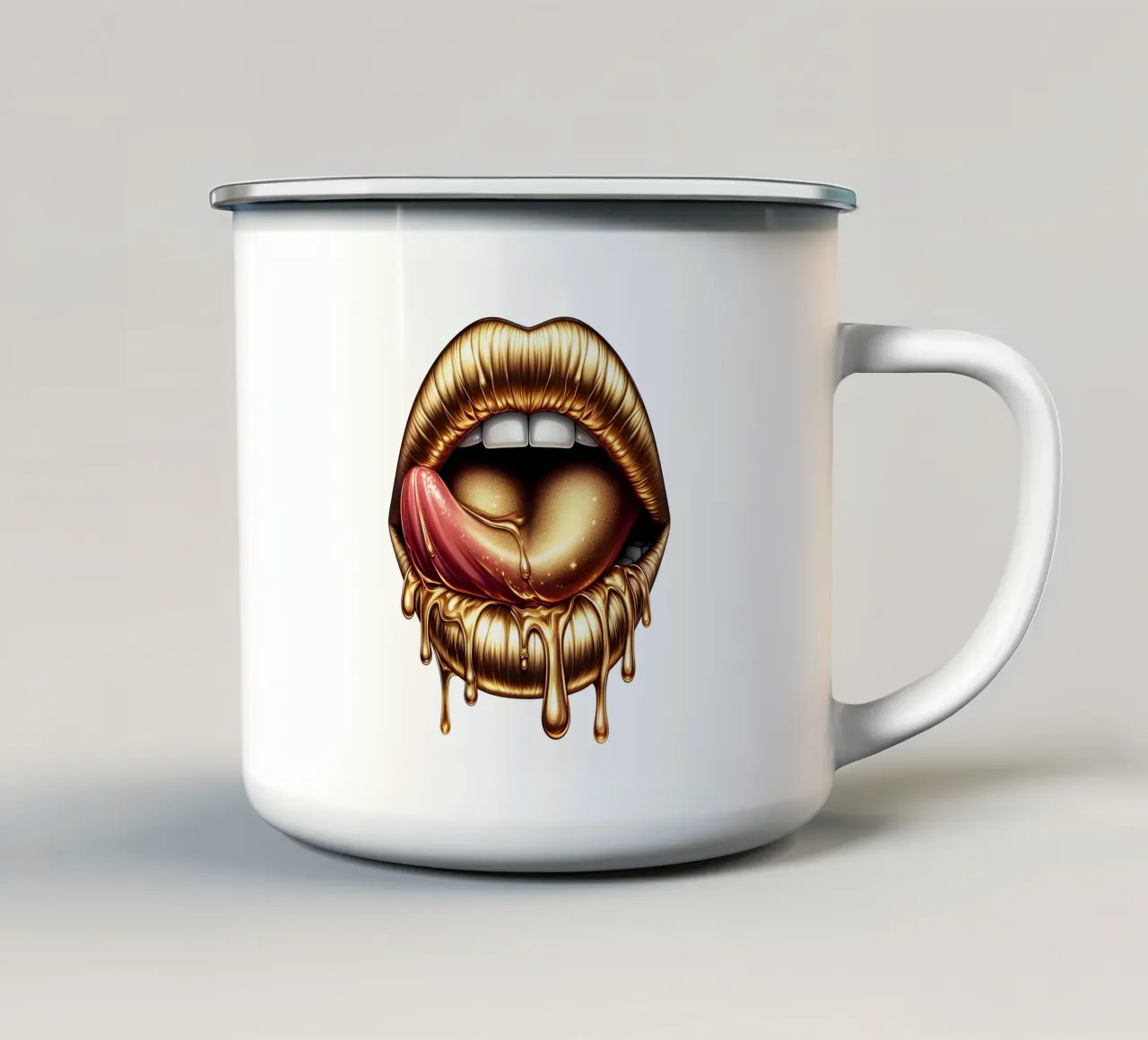 LABBRA RITRATTO DI MODA tazza in smalto da ARTOMATIC