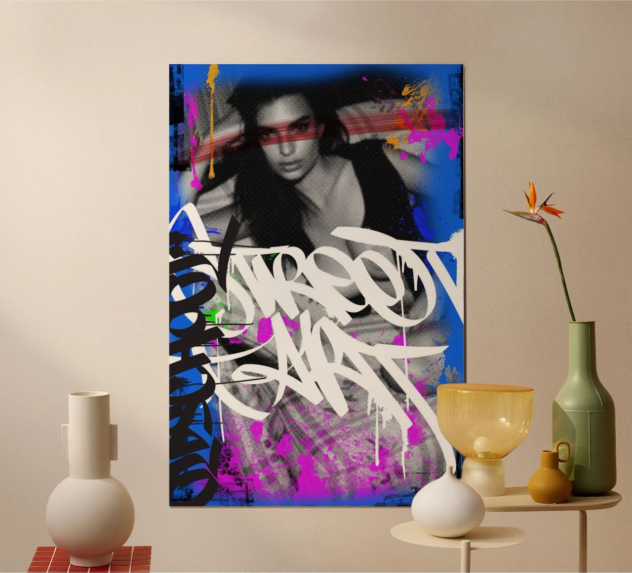 Streetart Girl Poster von Flo Klein