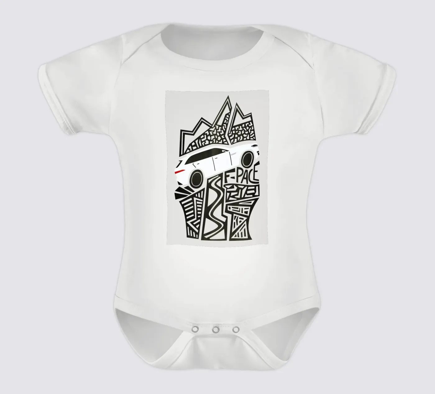 F Pace body neonato maniche corte da Fox & Velvet