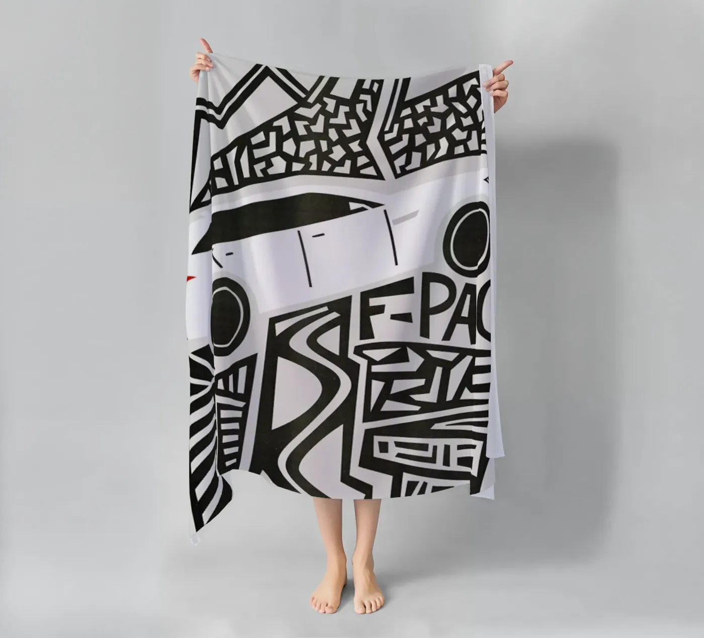 F Pace beach towel by Fox & Velvet