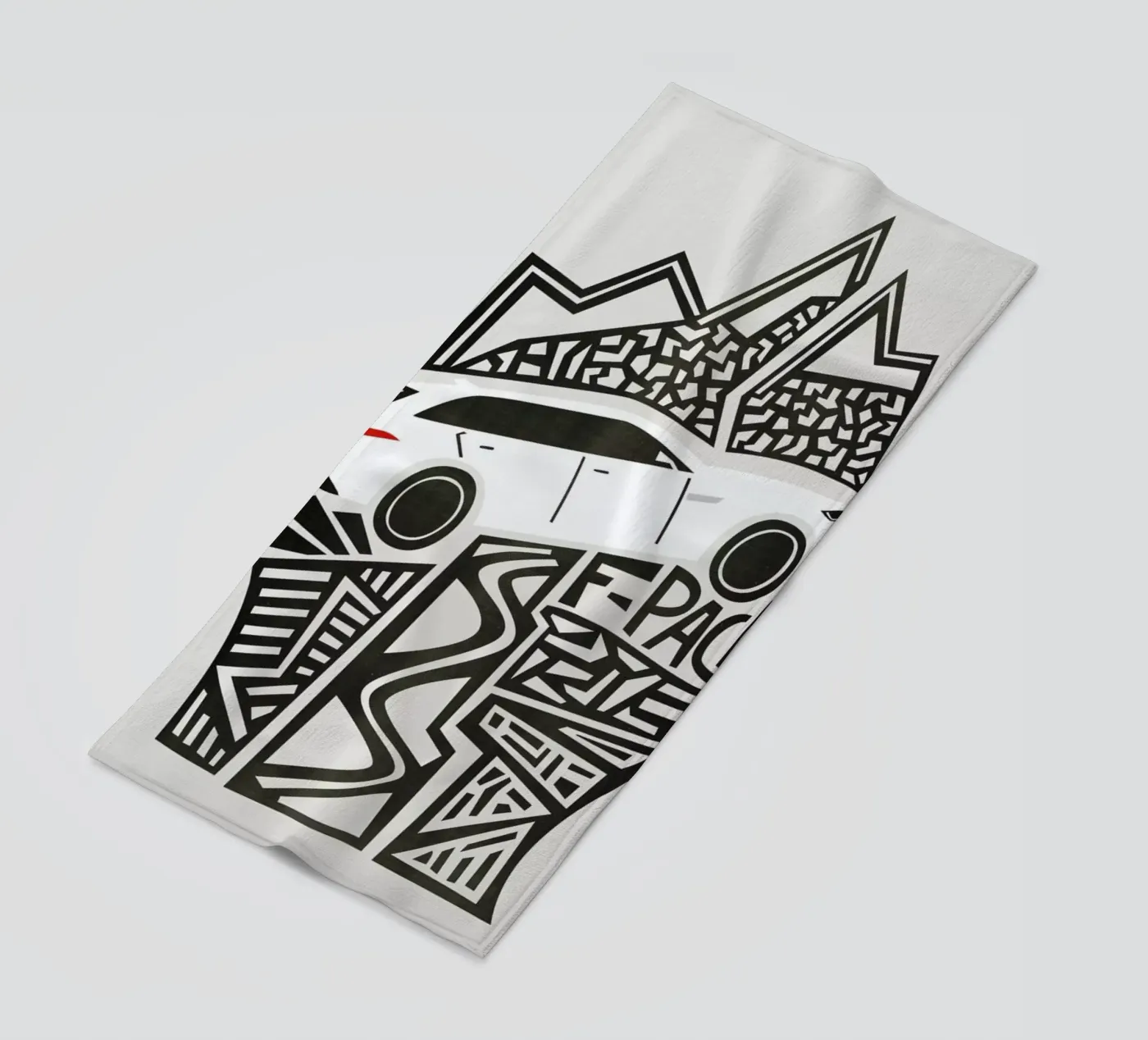 F Pace beach towel by Fox & Velvet
