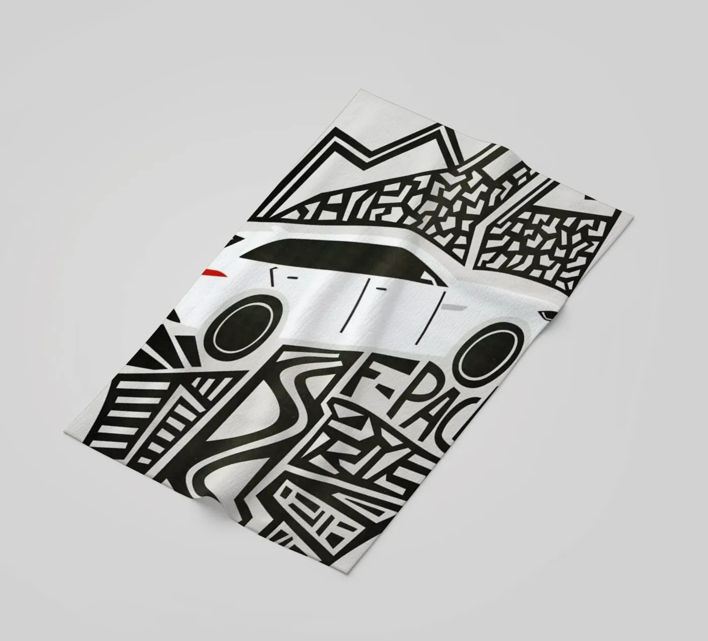 F Pace beach towel by Fox & Velvet