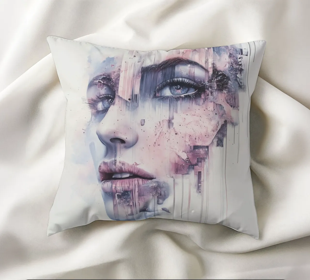 Abstract face cuscino da Synthaira