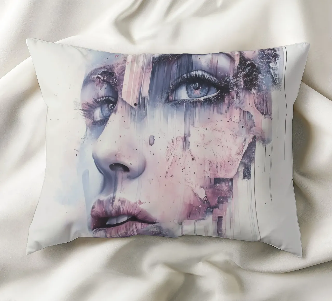 Abstract face cuscino da Synthaira