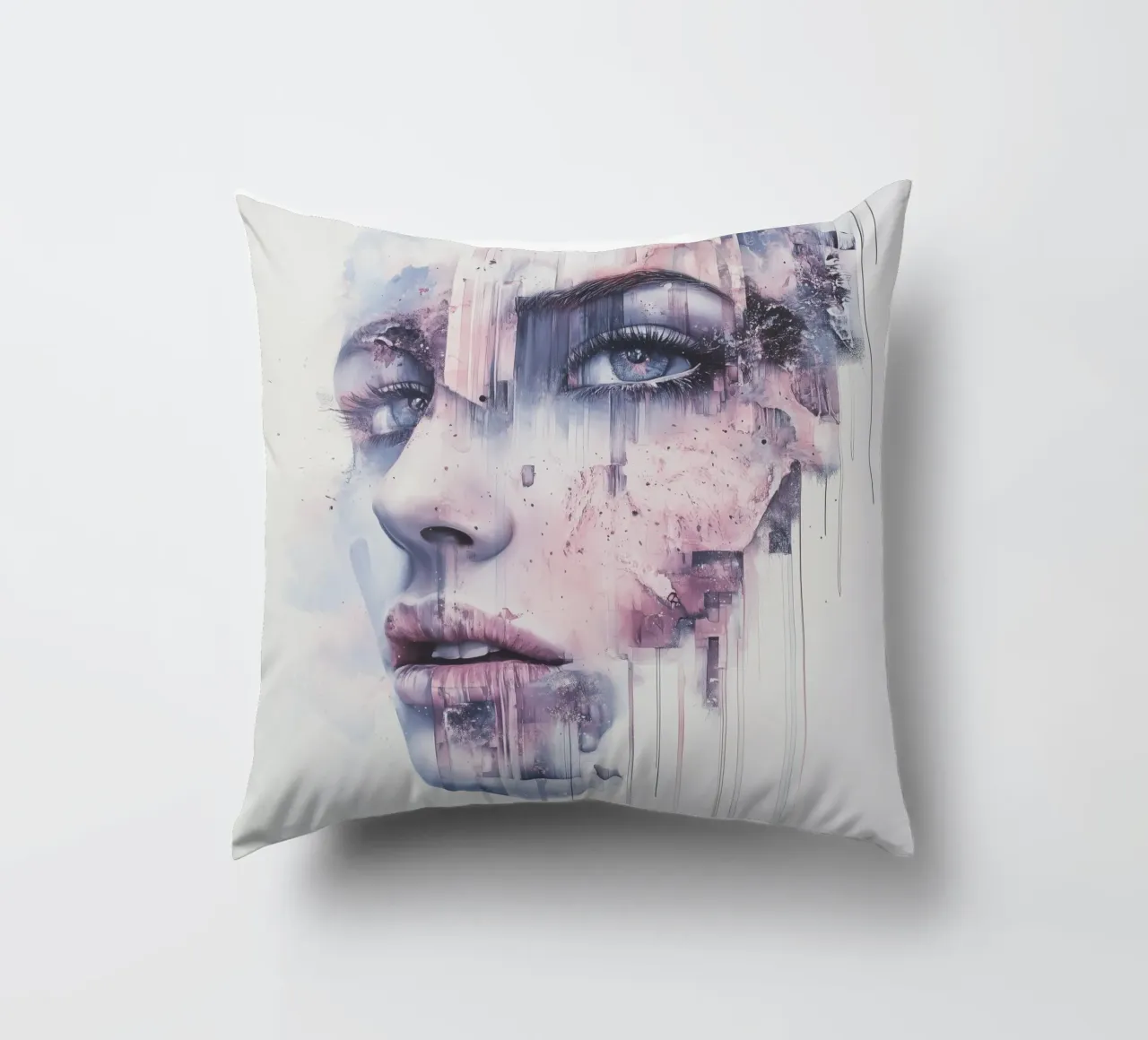 Abstract face cuscino da Synthaira