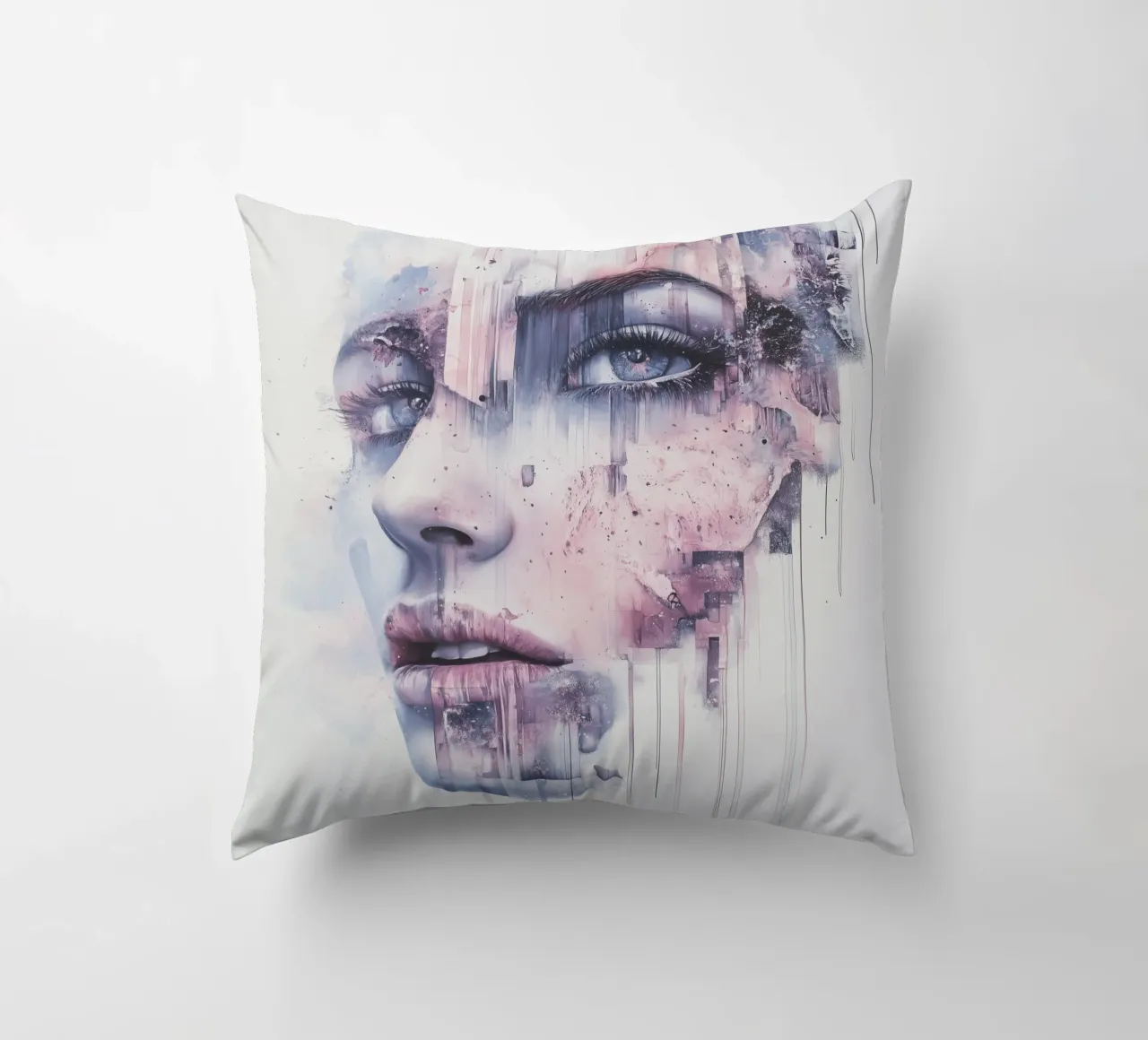 Abstract face cuscino da Synthaira