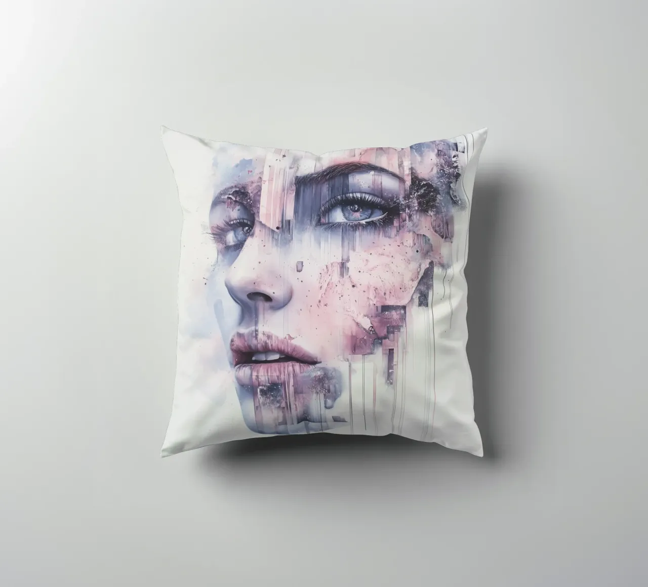 Abstract face cuscino da Synthaira