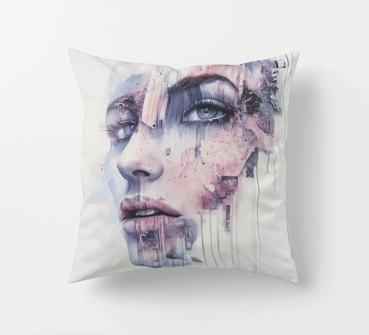 Abstract face cuscino da Synthaira