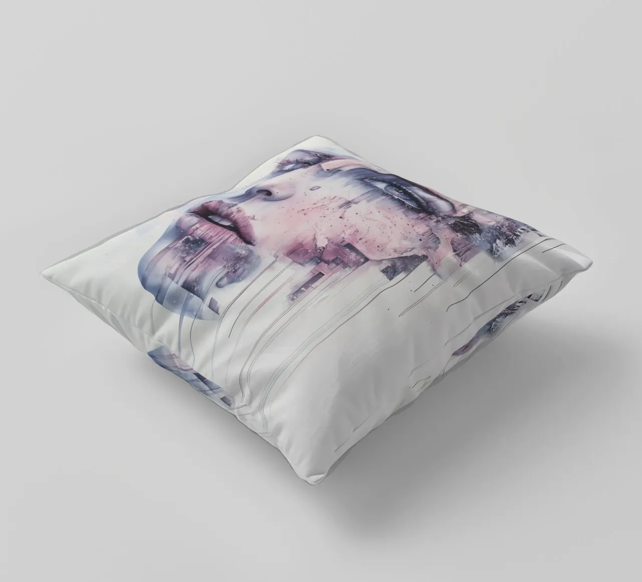 Abstract face cuscino da Synthaira