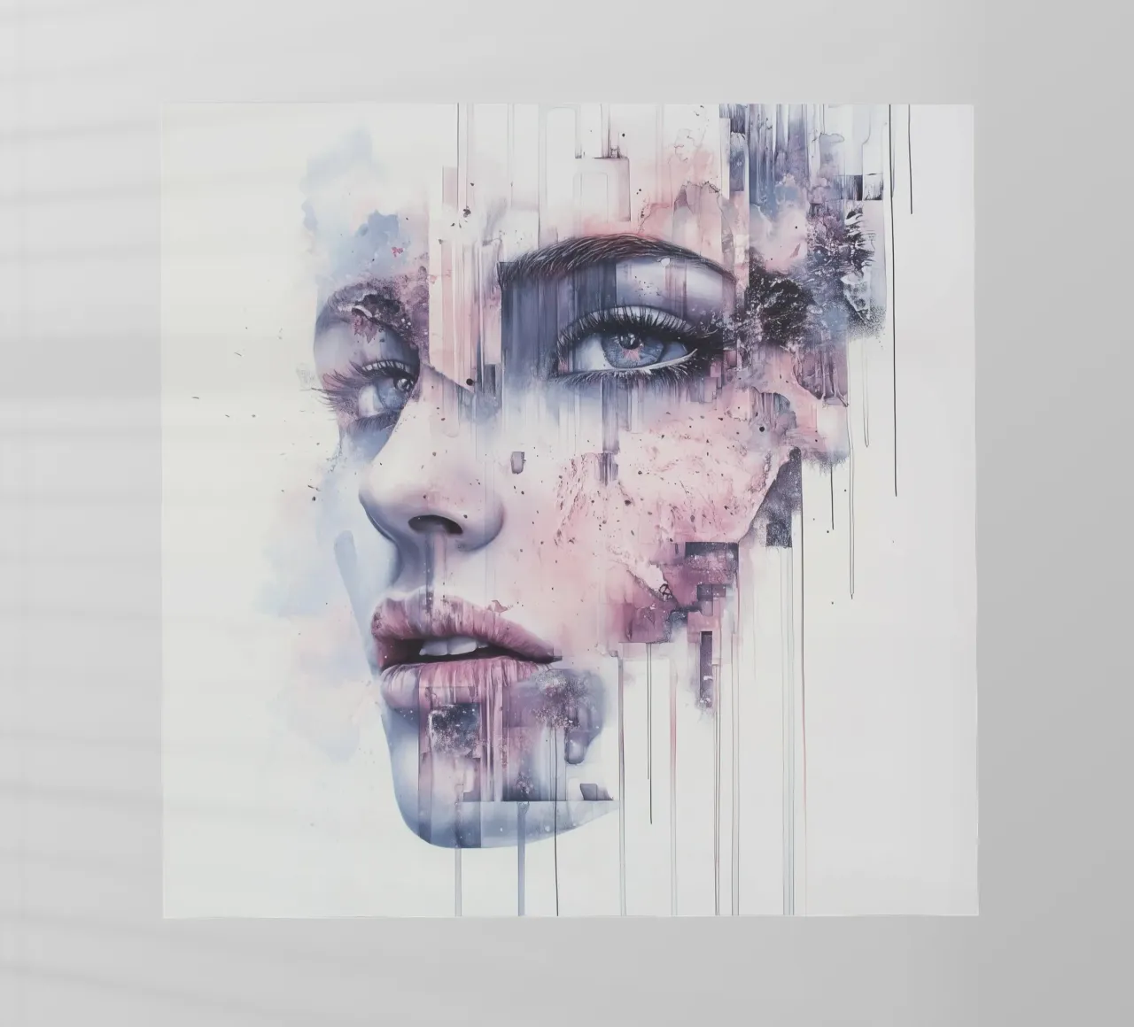 Abstract face pellicola backlit da Synthaira