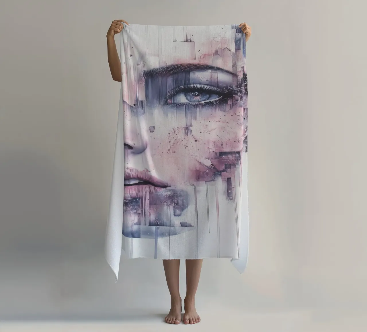 Abstract face telo mare da Synthaira