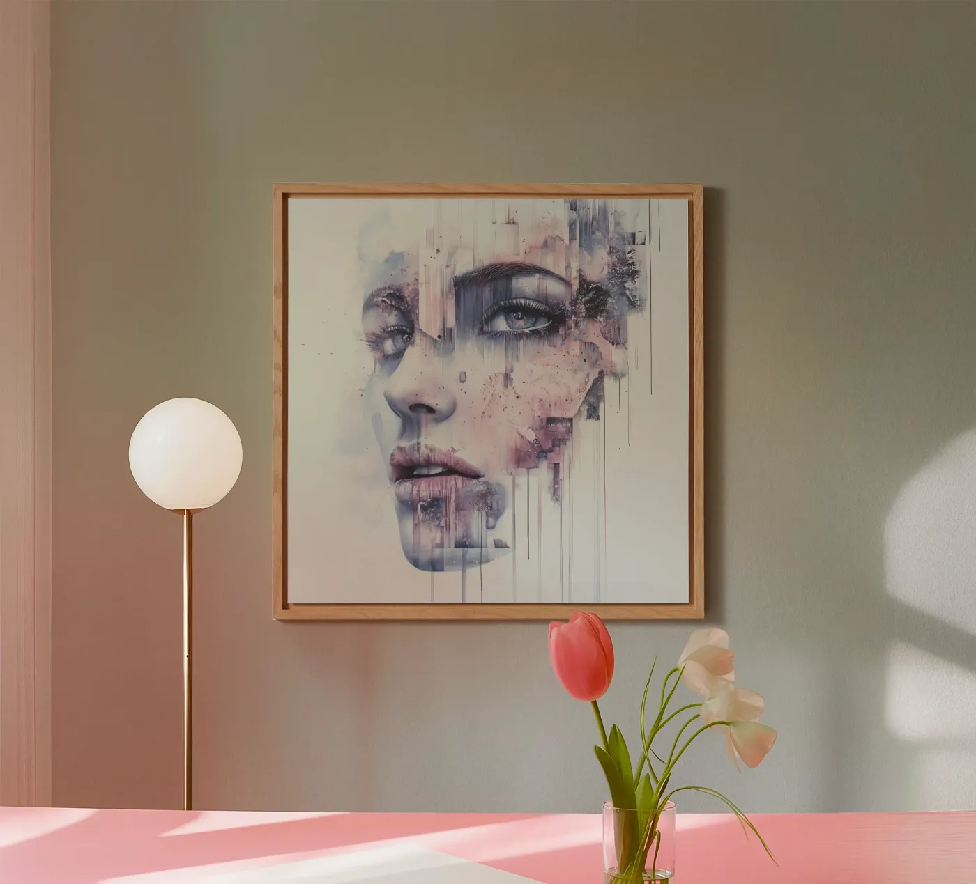 Abstract face pannello forex da Synthaira