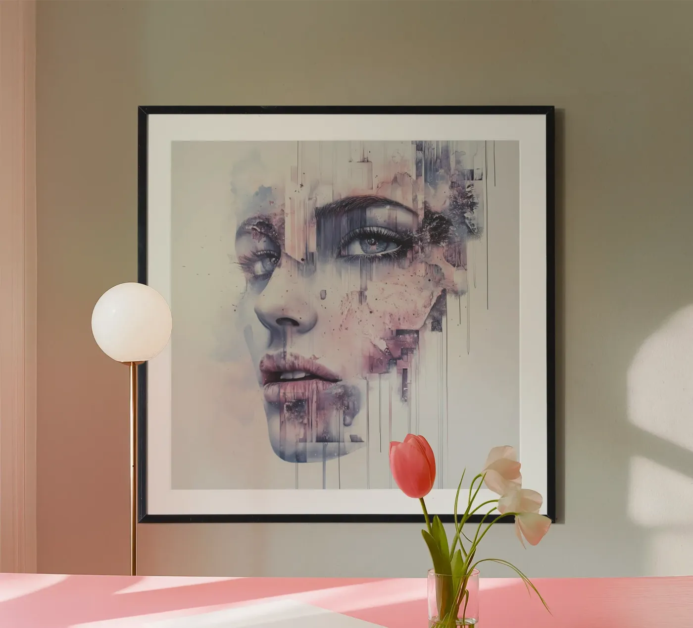 Abstract face poster by Synthaira